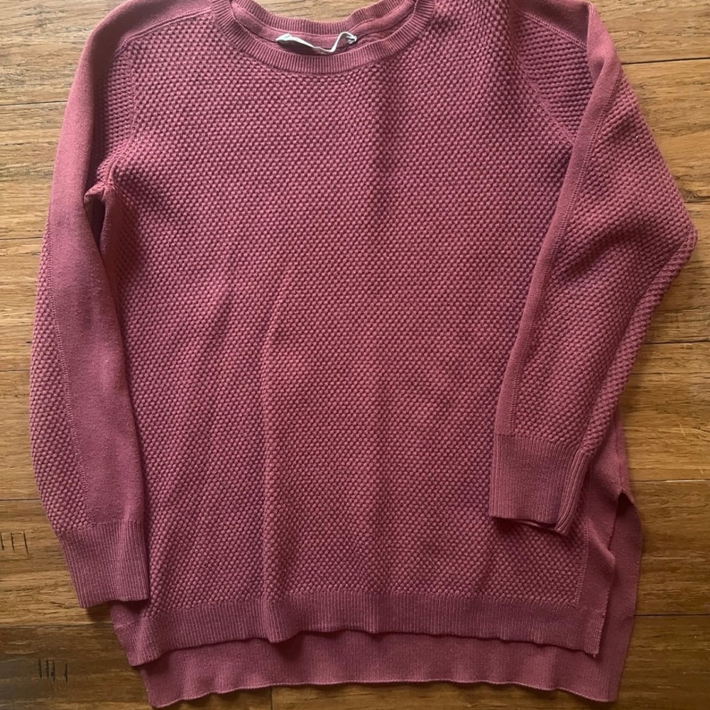 Women's Textured Knit Sweater - Rose Colored